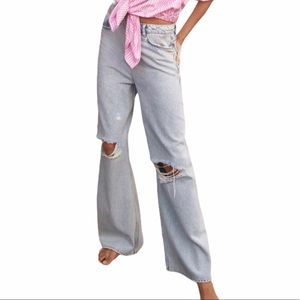 🌟New with Tags🌟 Zara Wide Leg Ripped Jeans